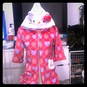 Sanrio hello kitty pajamas sleepwear robe hoodie s